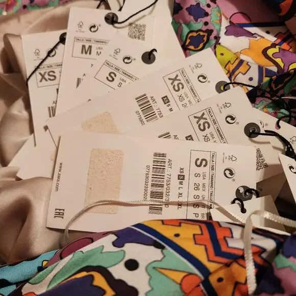 ZARA Printed  Belted Long Line‎ Open Front Kimono Robe Sz XS S M NEW! - Picture 16 of 16